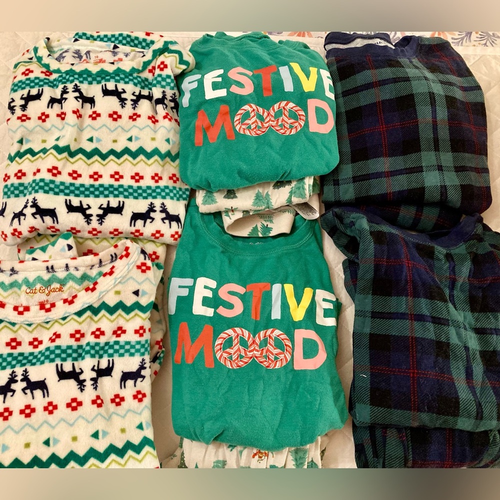 6 pairs of Christmas Pajamas